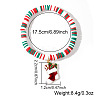 Christmas 304 Stainless Steel Enamel Charm Bracelets AH2991-13-2