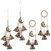 4Pcs 2 Styles Iron Bell Pendant Decoration HJEW-GO00088-1