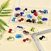 24Pcs 6 Colors Handmade Lampwork Beads LAMP-FS0001-35-10