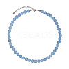 Round Synthetic Stone Beaded Necklaces for Women UZ5669-4-2