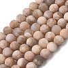 Natural Sunstone Beads Strands G-J372-05-8mm-A-2