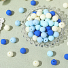 Rubberized Style Imitated Silicone Acrylic Beads MACR-PA0001-06B-02-7
