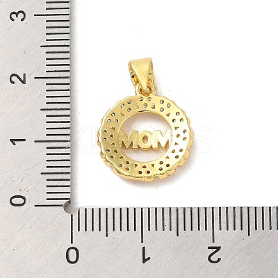 Mother's Day Brass Micro Pave Clear Cubic Zirconia Pendants FIND-Z041-18G-1