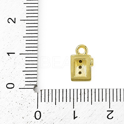 Brass Micro Pave Clear Cubic Zirconia Pendants LS-KK-L238-28G-1