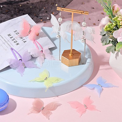 48Pcs 8 Colors Single Color 3-Layer Fibre Tulle Ornament Accessories FIND-SC0005-73-1