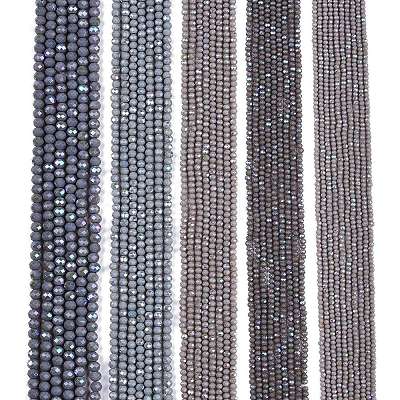 Electroplate Opaque Solid Color Glass Beads Strands EGLA-A044-P3mm-L10-1