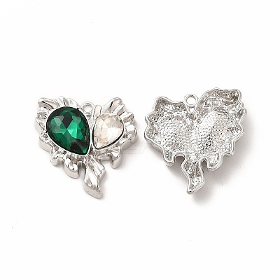 Rack Plating Alloy with Glass Pendants FIND-G051-05P-03-1