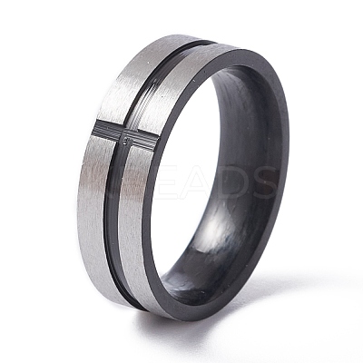 201 Stainless Steel Plain Band Rings RJEW-TAC0002-006B-BP-1