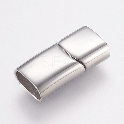 Tarnish Resistant 304 Stainless Steel Magnetic Clasps with Glue-in Ends LS-STAS-G136-05P-1