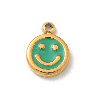 Ion Plating(IP) 304 Stainless Steel Enamel Charms STAS-G351-02G-1