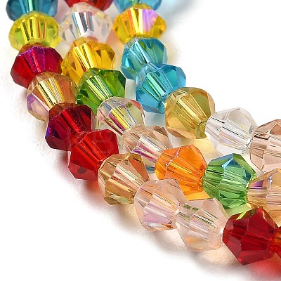 Transparent Electroplate Glass Beads Strands EGLA-A039-T3mm-L29-1