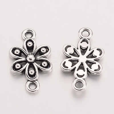Tibetan Style Alloy Flower Links connectors LS-TIBE-Q037-009-RS-1