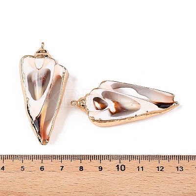 Natural Sea Shell Big Pendants SSHEL-N038-38B-1