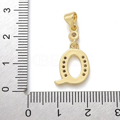 Brass Micro Pave Cubic Zirconia Pendants KK-M319-02G-Q-1
