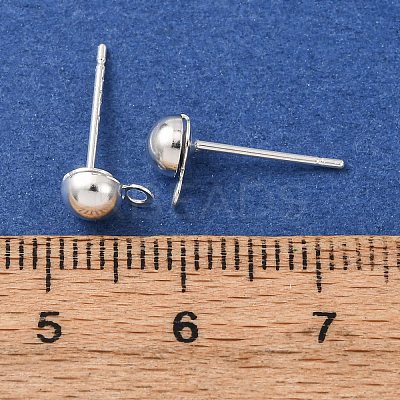 Brass Stud Earring Findings LS-KK-G604-01S-02-1