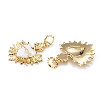 Real 18K Gold Plated Brass Enamel Pendants KK-A155-15G-1