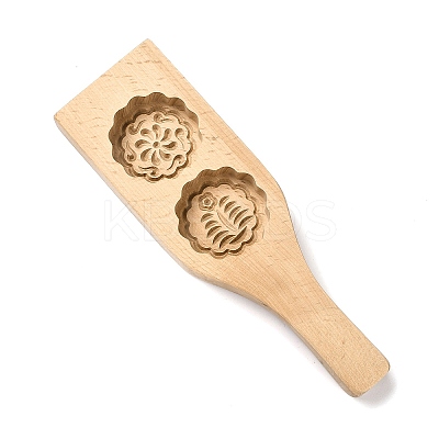Beech Wooden Press Mooncake Mold LS-WOOD-K010-07A-1