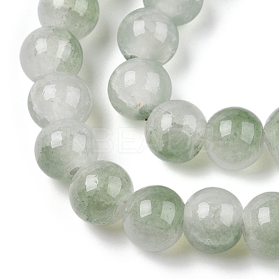 Crackle Baking Paint Imitation Jade Glass Beads Strands DGLA-T003-10mm-06-1
