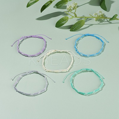 Nylon Thread Braided Anklet AJEW-AN00463-1