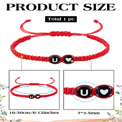 1Pc Adjustable Nylon Cord Braided Bracelets for Women Men BJEW-LP0001-31B-U-1