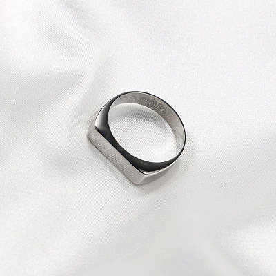 Rectangle 304 Stainless Steel Finger Rings for Men FS-WGDBD74-05-1
