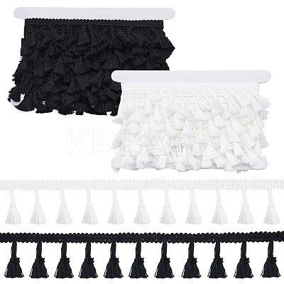 2 Colors Cotton Fringe Lace Trim Ribbon OCOR-GA0002-45-1