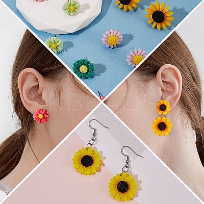 DIY Sunflower Earring Making Kit DIY-SZ0008-44-1