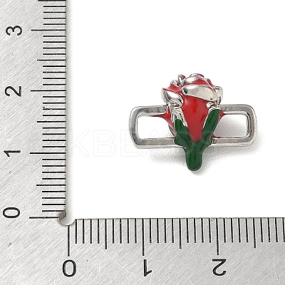 Brass Enamel Connector Charm KK-CBA4231-01B-P-1
