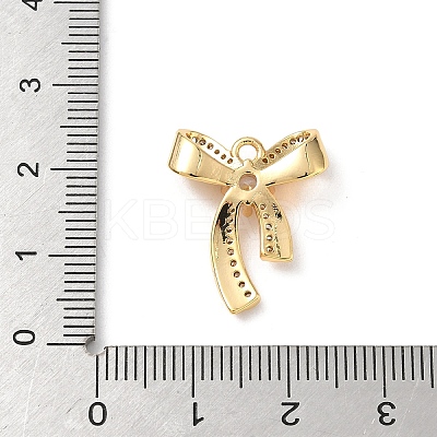 Brass Micro Pave Clear Cubic Zirconia Pendants KK-D504-23A-G-1