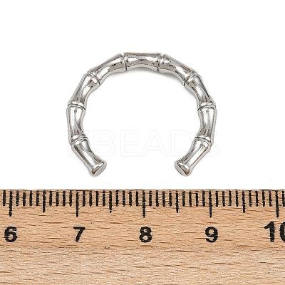 304 Stainless Steel Cuff Rings for Women RJEW-G361-01P-1