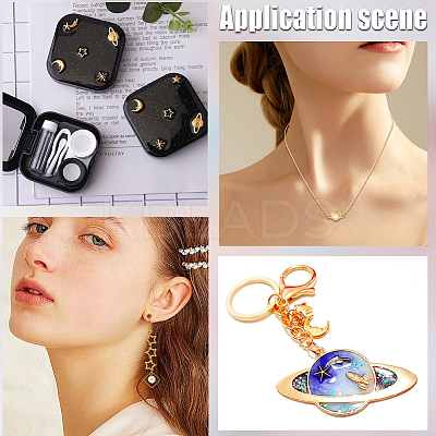 Cosmic Theme Zinc Alloy Cabochons FIND-SC0011-74B-1