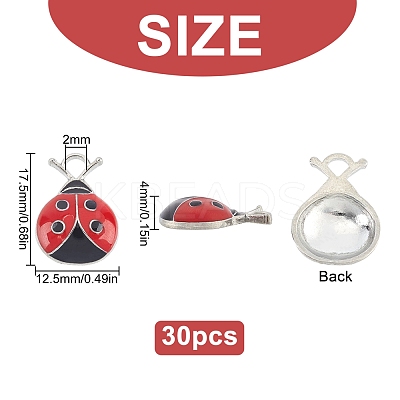 30Pcs Alloy Enamel Pendants ENAM-SC0002-13-1
