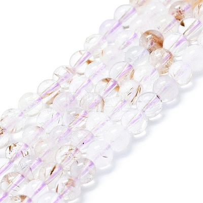 Natural Rutilated Quartz Beads Strands G-K245-A04-02-1