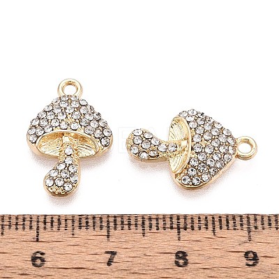 Rack Plating Alloy Rhinestone Pendants PALLOY-T091-26M-G-1