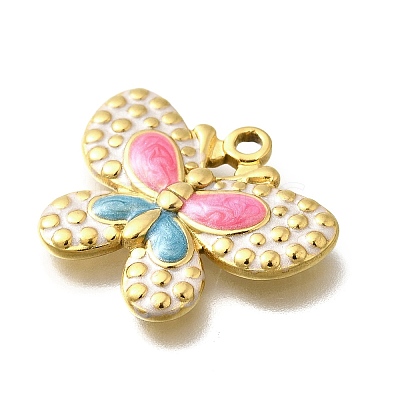 304 Stainless Steel Enamel Pendants LS-STAS-Q347-03G-1