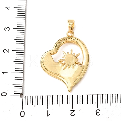 Brass Micro Pave Clear Cubic Zirconia Pendants CU-CBA8A7D-02G-E-1