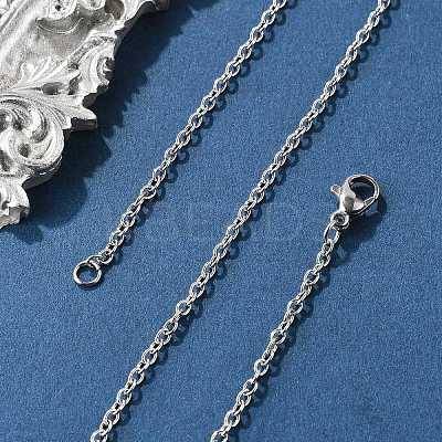 Non-Tarnish 304 Stainless Steel Cable Chain for Necklace STAS-E052-61P-50cm-1