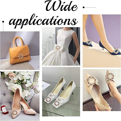 4Pcs 2 Style Alloy Shoes Buckle Clips ALRI-FG0001-02-1