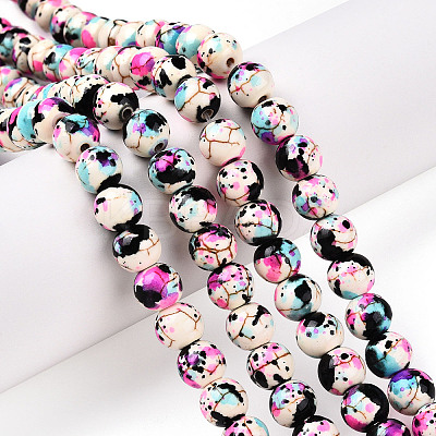 Synthetic Turquoise Dyed Beads Strands LS-G-E594-24C-1