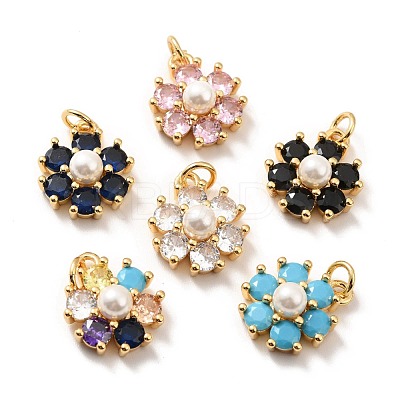 Rack Plating Brass Pendants KK-M227-13G-1