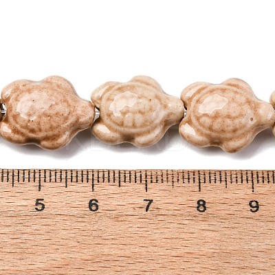 Handmade Porcelain Beads Strands LAMP-G140-02O-1