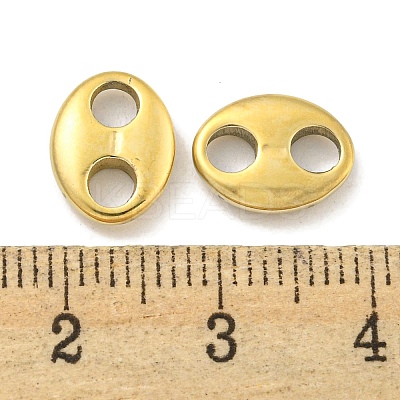 PVD Vacuum Plating 304 Stainless Steel Oval Connector Charms STAS-L278-037G-1