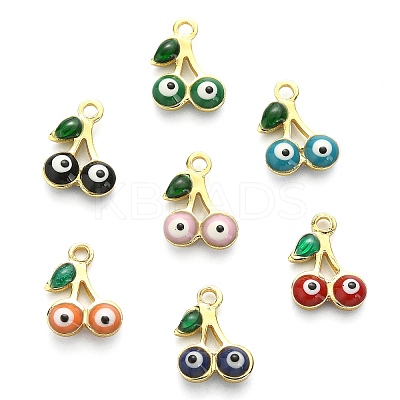 50Pcs Rack Plating Brass Enamel Pendants KK-CJ0001-87-1