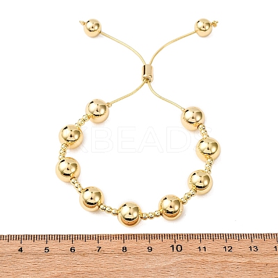 Brass Round Beads Slider Bracelets for Women LS-BJEW-D357-06A-G-1