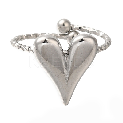 304 Stainless Steel Cuff Rings RJEW-Z074-09P-1