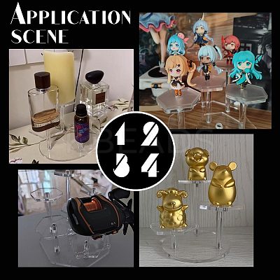 4-Tier Transparent Acrylic Model Toy Assembled Holders ODIS-WH0034-05A-1