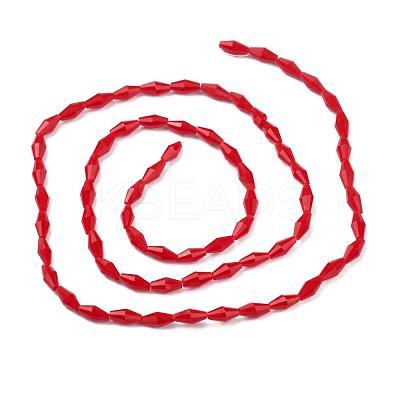 Opaque Glass Beads Strands GLAA-P001-03A-08-1