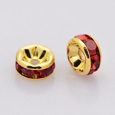 Brass Rhinestone Spacer Beads RB-A014-Z8mm-21G-1
