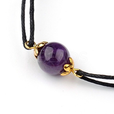 Gemstone Adjustable Link Bracelets BJEW-JB01554-05-1