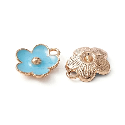 Light Gold Plated Alloy Enamel Pendants ENAM-YW0002-20C-1